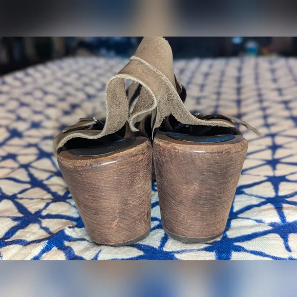 Lotta's Stockholm Highwood Taupe Clogs Oiled Nubuck Leather Brown Base 38 / 7.5 - Picture 5 of 15